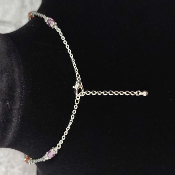 Multi Color Crystal Necklace/Clip-on Earrings Set - Picture 4 of 11